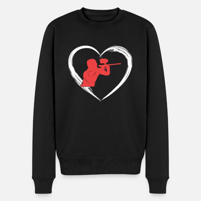 paintball love - Männer Premium Bio Pullover - Schwarz