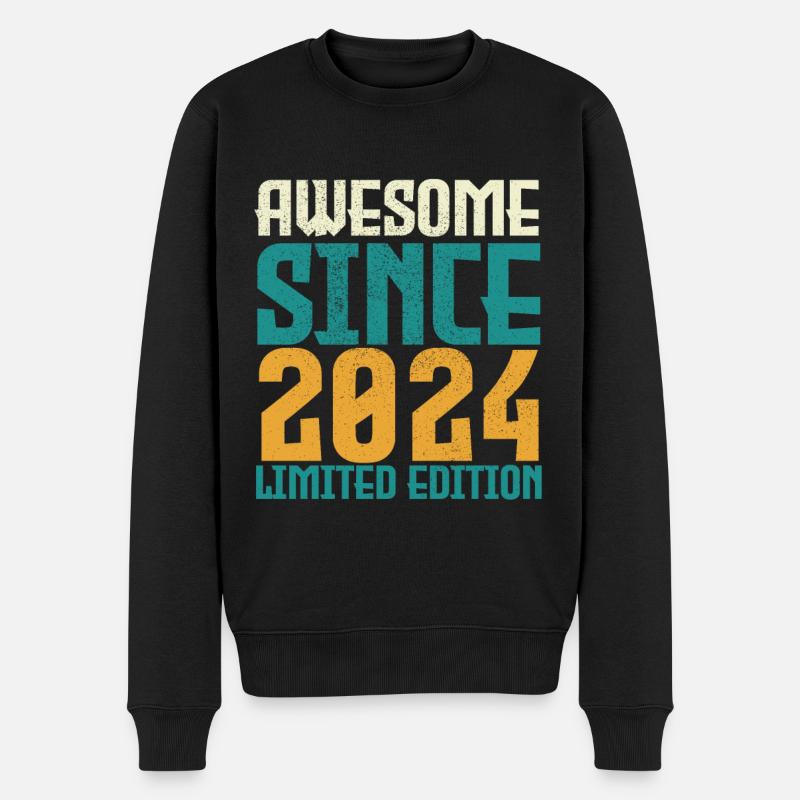 Awesome seit 2024 limitierte Auflage. - Männer Premium Bio Pullover - Schwarz