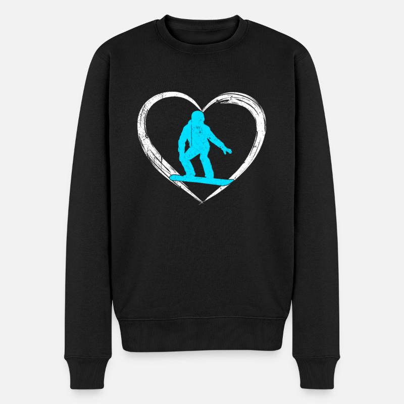 l’amour du snowboard - Pull Premium bio Homme - noir