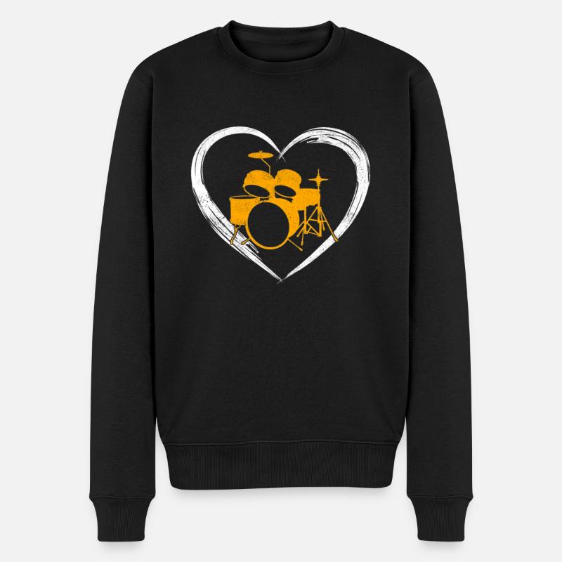 L’amour de la batterie - Pull Premium bio Homme - noir