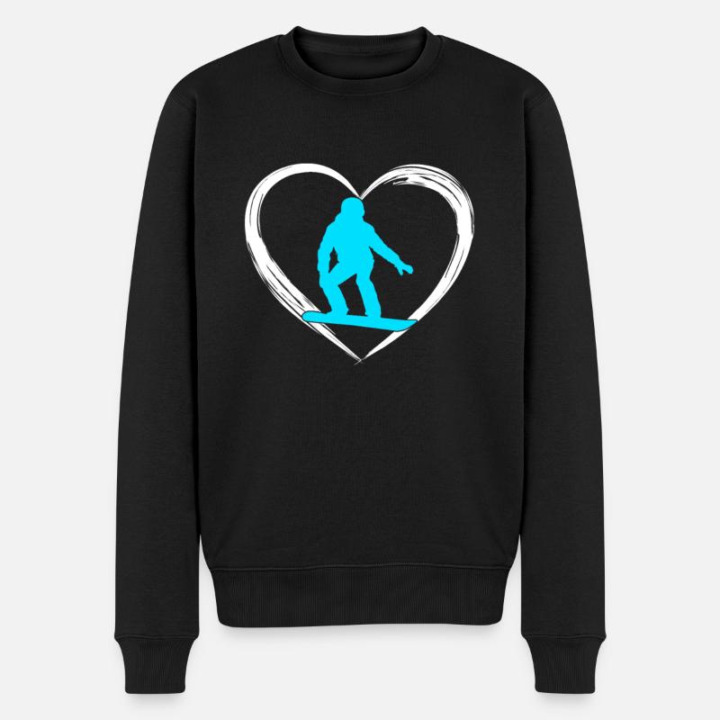 l’amour du snowboard - Pull Premium bio Homme - noir