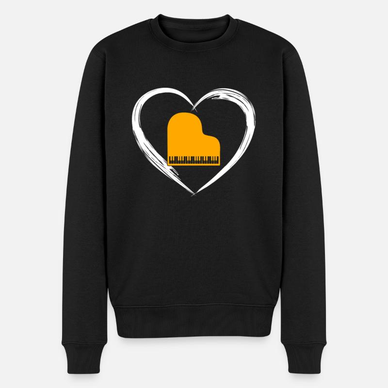 Amour du piano - Pull Premium bio Homme - noir