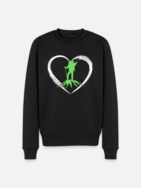 mountaineering love - Men's Premium Organic Jumper - black