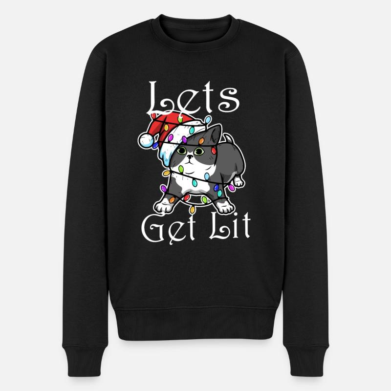 Laissez-nous illuminer Noël - Pull Premium bio Homme - noir