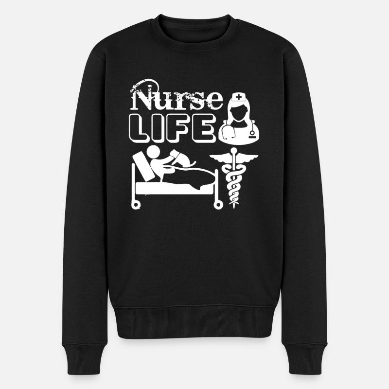 Vie infirmière - Pull Premium bio Homme - noir