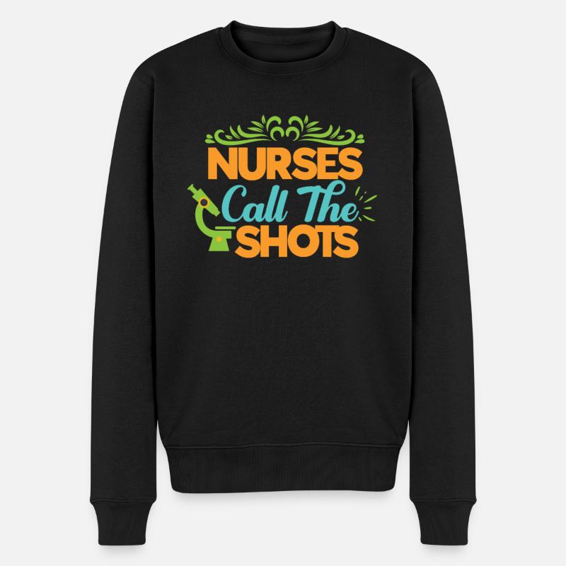 KRANKENSCHWESTER Pflegerin - Männer Premium Bio Pullover - Schwarz
