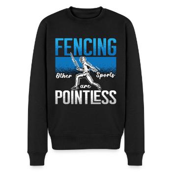 Fencing Other Sports Are Longswords Fighter Fencer - Männer Premium Bio Pullover - Schwarz - Vorne - Nico (187cm)