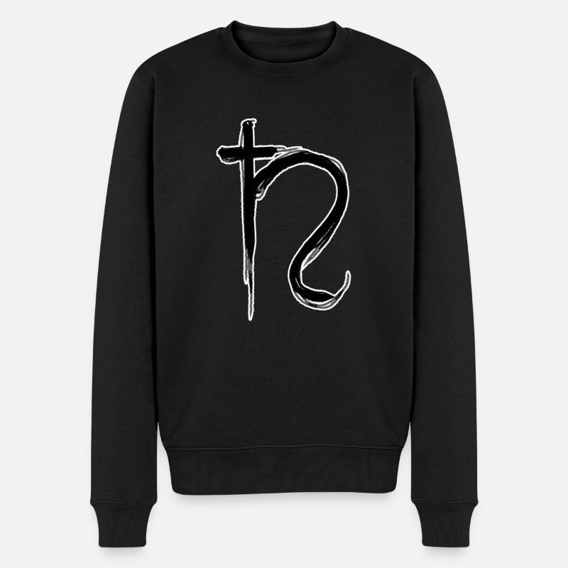 Symbole d’astrologie de Saturne - Pull Premium bio Homme - noir