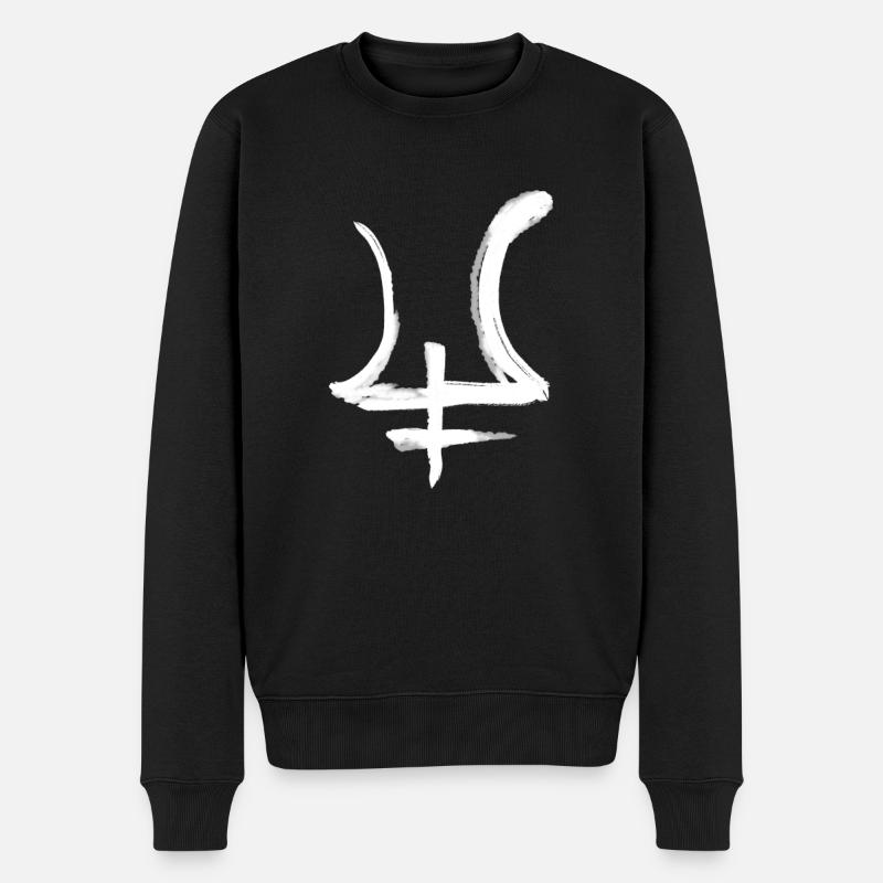 Symbole d’astrologie de Neptune - Pull Premium bio Homme - noir