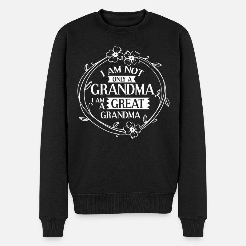 Urgroßmutter Oma Uroma Urgroßeltern Großmutter - Männer Premium Bio Pullover - Schwarz