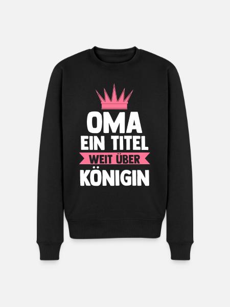 Großmutter Großmama Omi Oma - Männer Premium Bio Pullover - Schwarz