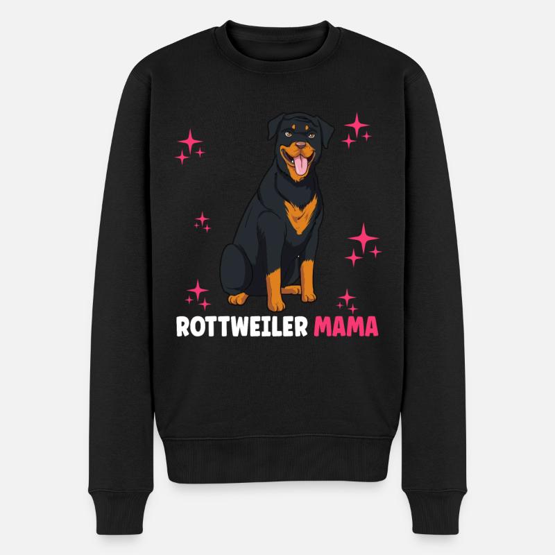 Rottweiler Mama - Männer Premium Bio Pullover - Schwarz