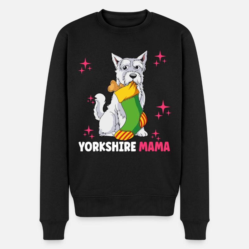 Yorkshire Mama - Männer Premium Bio Pullover - Schwarz