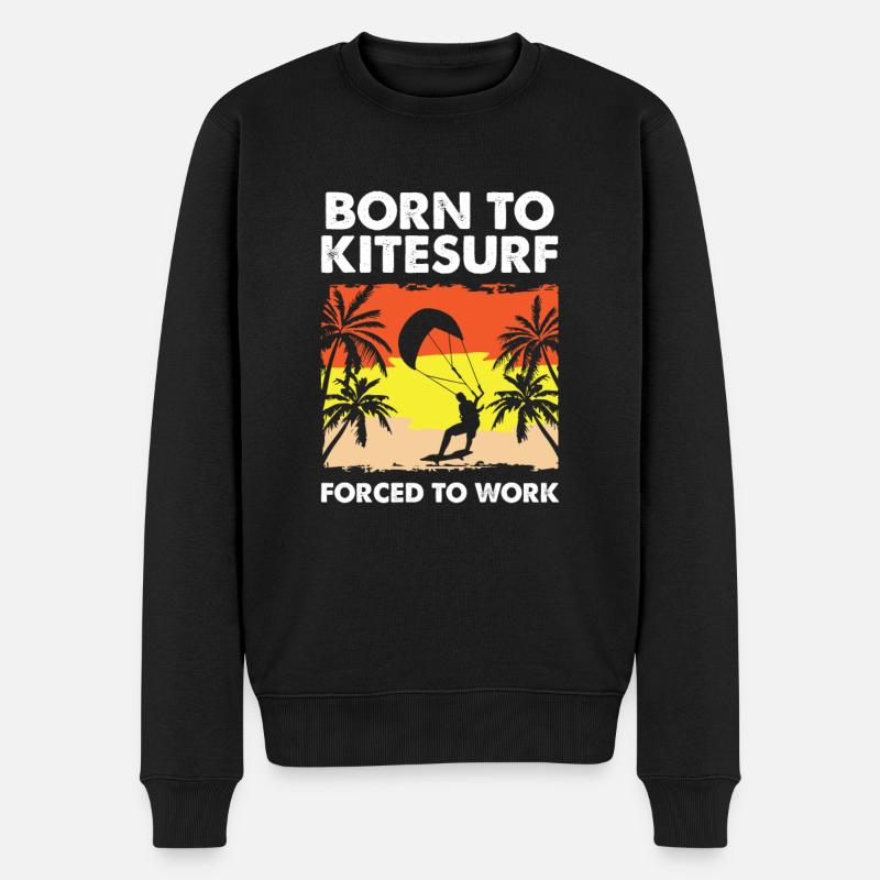 Kitesurfing Kitesurfen Kitesurfer - Männer Premium Bio Pullover - Schwarz