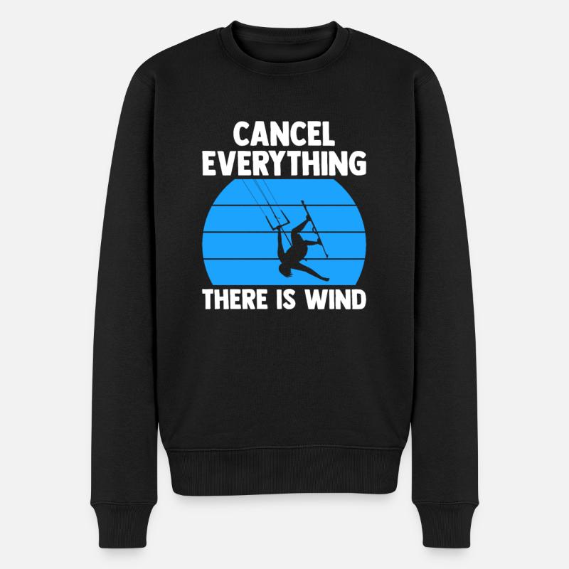 Kitesurfing Kitesurfen Kitesurfer - Männer Premium Bio Pullover - Schwarz