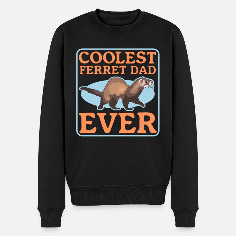 Frettchen Dad Frettchen Liebhaber Geschenk - Männer Premium Bio Pullover - Schwarz