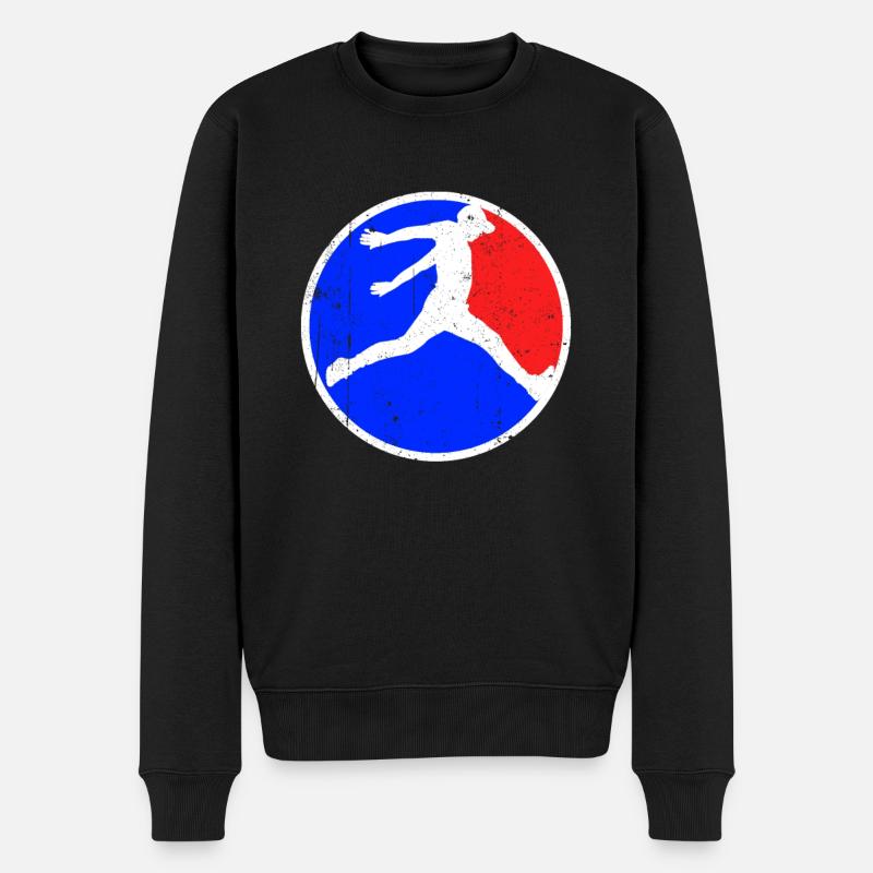Parkour Logo - Männer Premium Bio Pullover - Schwarz