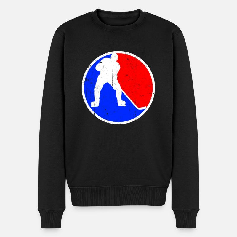 Logo du hockey sur glace - Pull Premium bio Homme - noir