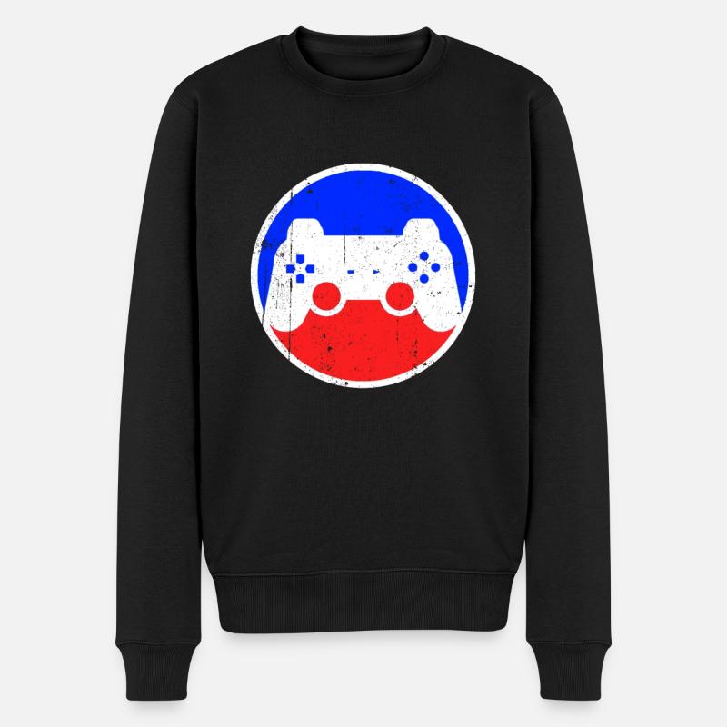 Gaming Logo - Männer Premium Bio Pullover - Schwarz