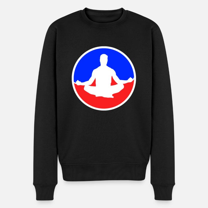 Logo de méditation - Pull Premium bio Homme - noir