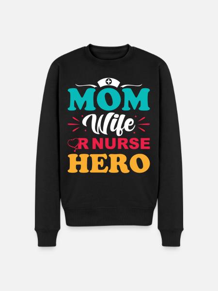 Surgical Nurse Mama - Men's Premium Organic Jumper - black
