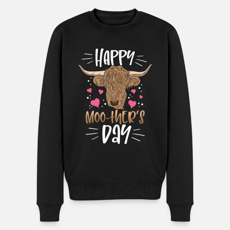 Happy Mother's Day - Männer Premium Bio Pullover - Schwarz