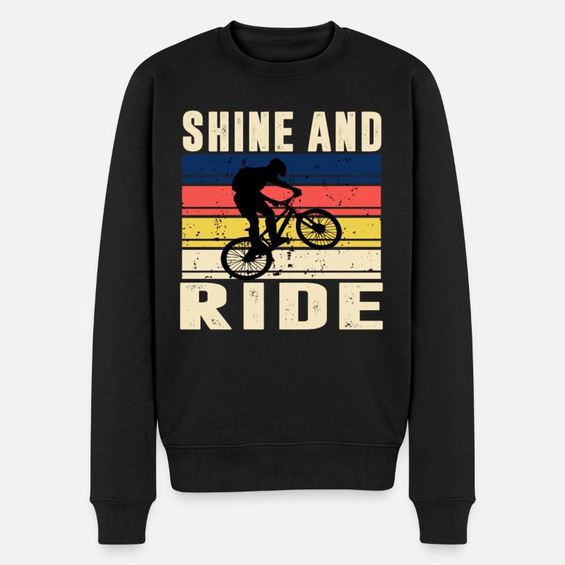 Shine And Ride Cool Zitate - Männer Premium Bio Pullover - Schwarz