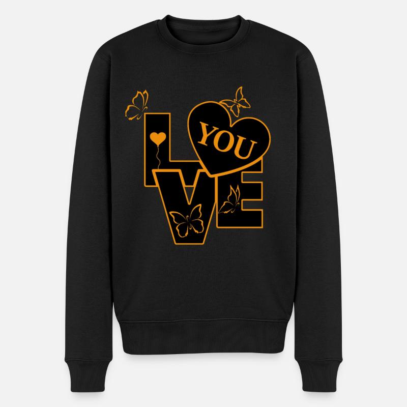Je t’aime - Pull Premium bio Homme - noir