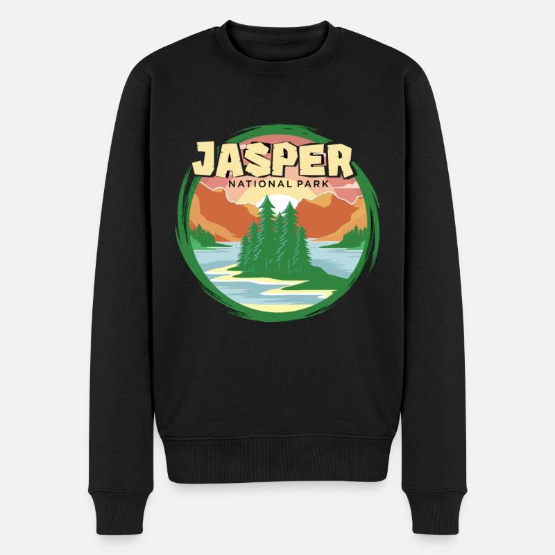 Jasper Canada Alberta Souvenir Campin - Pull Premium bio Homme - noir