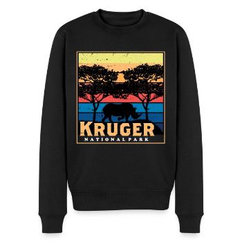 Parc national Kruger Safari Rhino Africa Big Five S - Pull Premium bio Homme - noir - Devant - Nico (187cm)