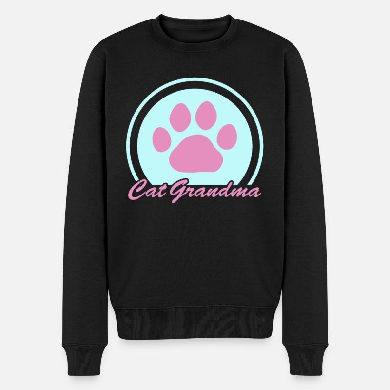 Chats Grand-mère Propriétaire de chat Cat Mama Cadeau - Pull Premium bio Homme - noir