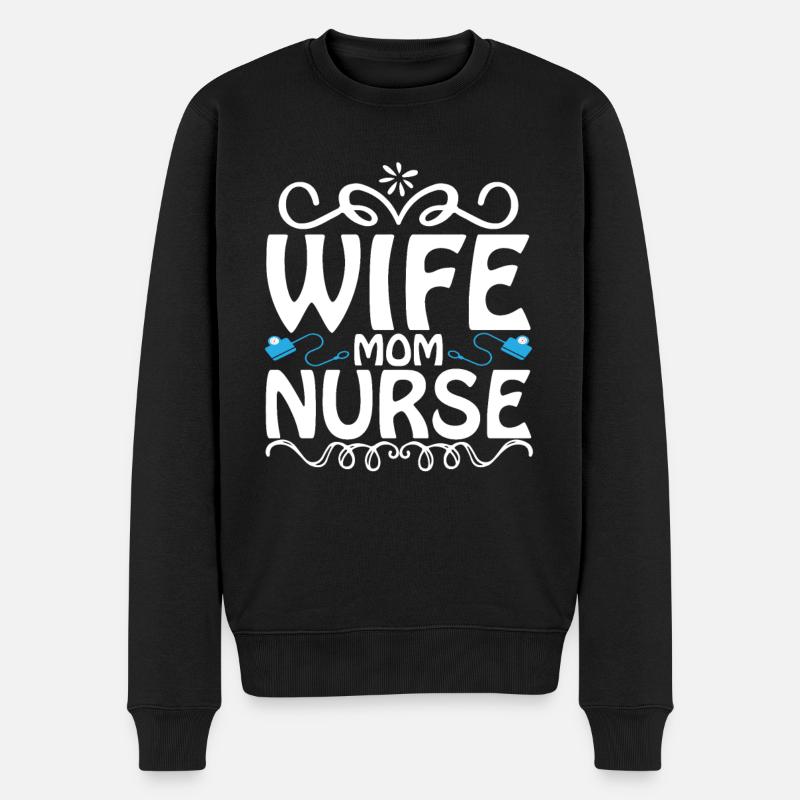 Femme Maman Infirmière - Pull Premium bio Homme - noir