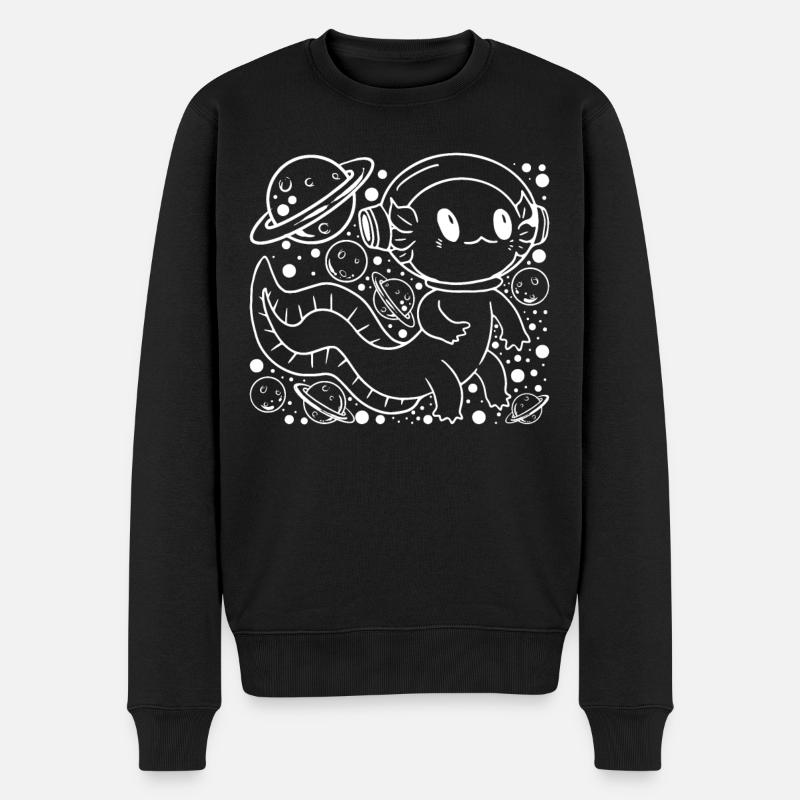 Axolotl Astronaut Axolotl Funny Axolotl Astronaut - Männer Premium Bio Pullover - Schwarz