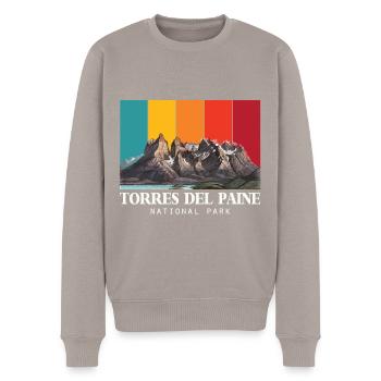 Torres del Paine Chile Nationalpark Eisberge - Pull Premium bio Homme - taupe - Devant - Nico (187cm)
