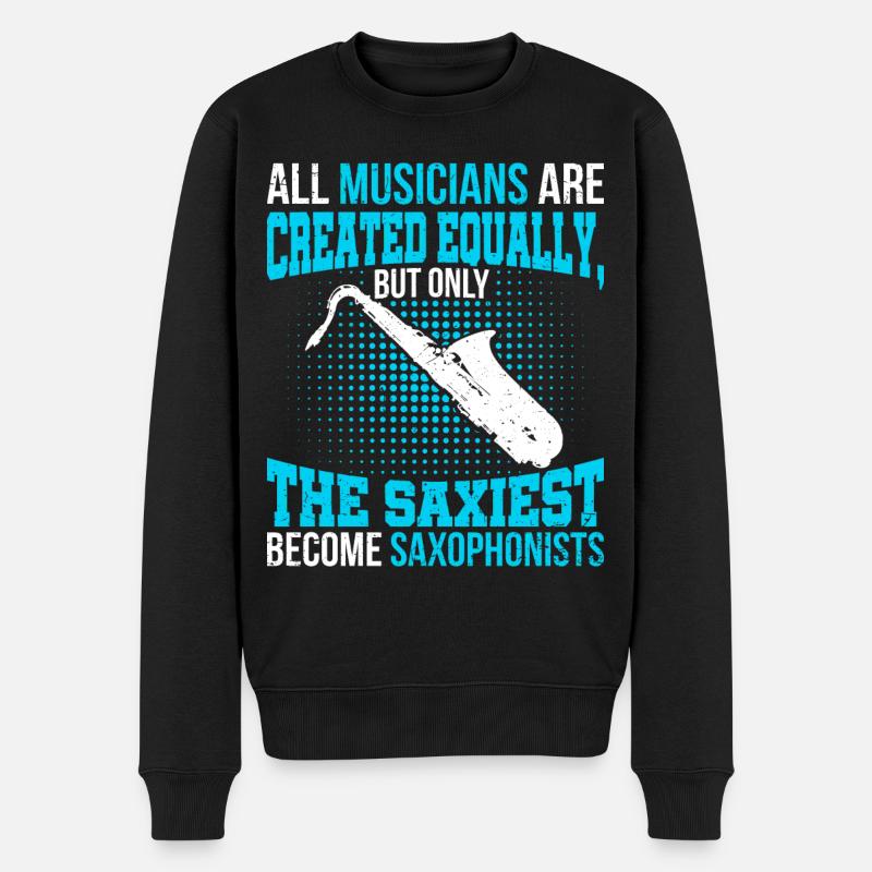 Saxophone Saxophoniste - Pull Premium bio Homme - noir