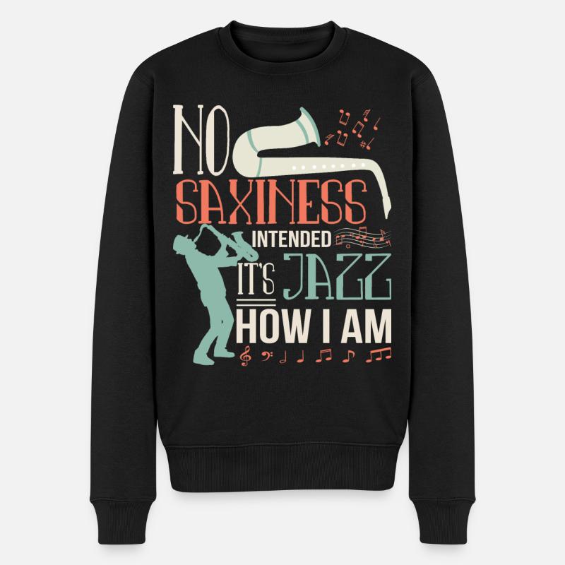 Saxophone Saxophoniste - Pull Premium bio Homme - noir