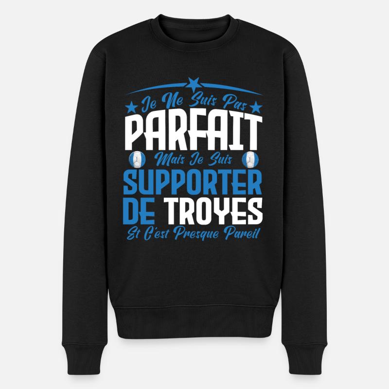 je ne suis pas parfait, supporteur de Troyes. - Pull Premium bio Homme - noir