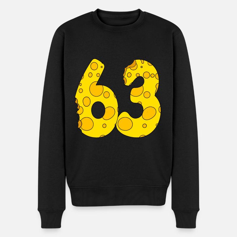 63 Jahre alt - 63. Geburtstag Geschenk - 1963 - Männer Premium Bio Pullover - Schwarz