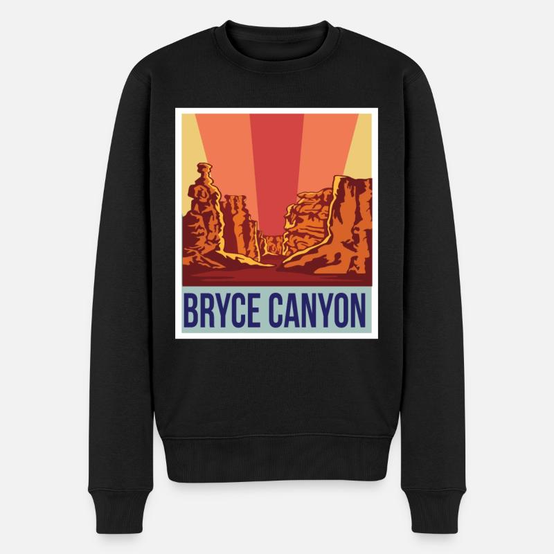 Bryce Canyon Retro National Park Souvenir Utah Rock - Pull Premium bio Homme - noir