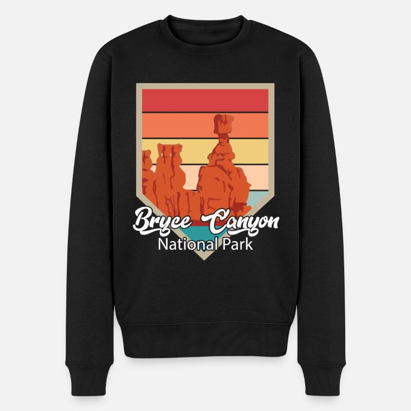 Bryce-Canyon-Nationalpark Souvenir Utah Camping - Männer Premium Bio Pullover - Schwarz