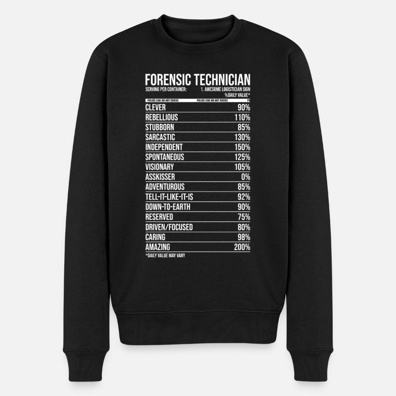 Technicien médico-légal - Pull Premium bio Homme - noir