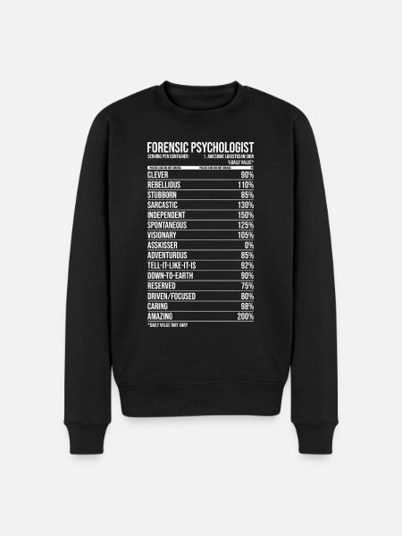 Forensic Psychologist Daily Value - Men's Premium Organic Jumper - black