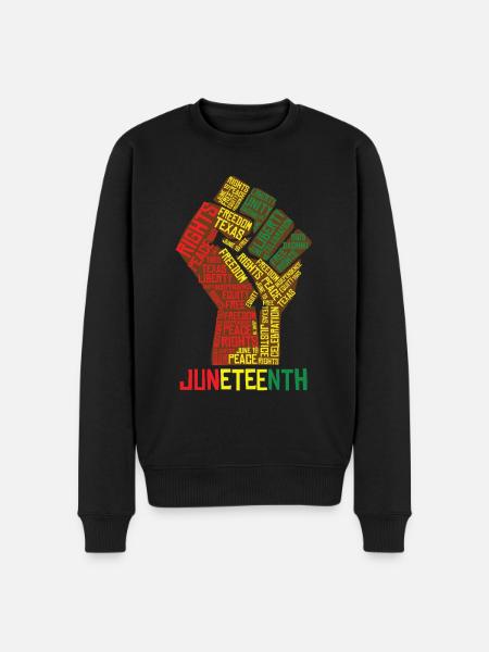 Juneteenth Texas Liberty Peace Celebration - Men's Premium Organic Jumper - black