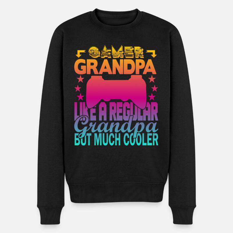 Grand-père joueur - Pull Premium bio Homme - noir