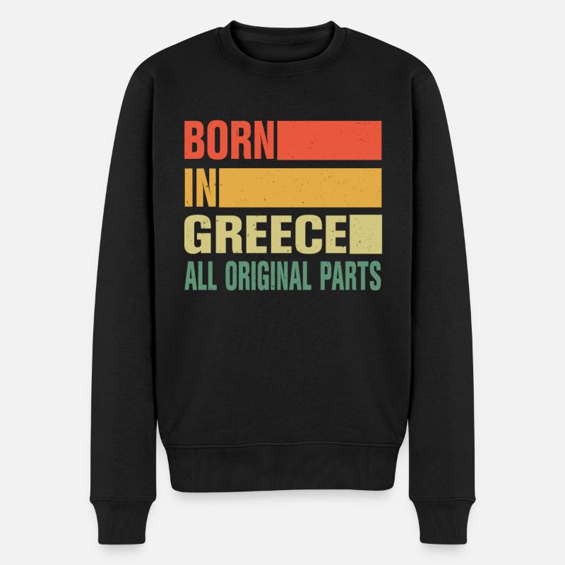 Né en Grèce - Pull Premium bio Homme - noir