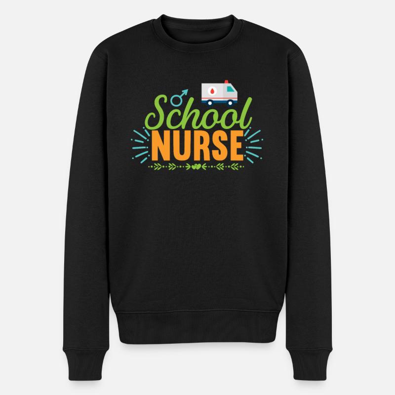 KRANKENSCHWESTER Infirmière scolaire - Pull Premium bio Homme - noir