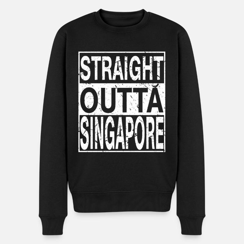 Singapour Straight outta Singapour - Pull Premium bio Homme - noir