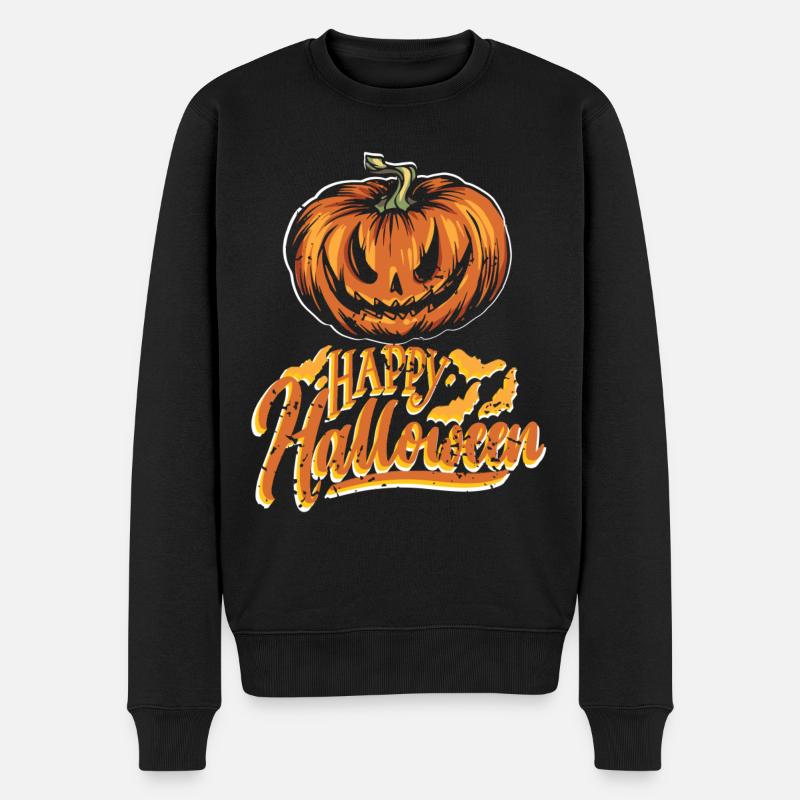 Citrouille d’Halloween - Pull Premium bio Homme - noir