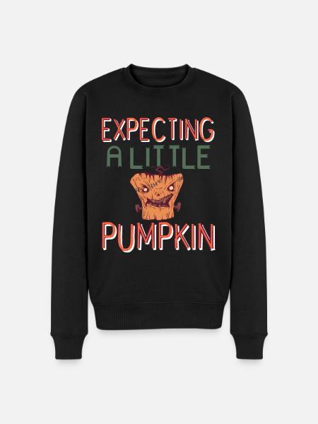 Halloween - Expecting a little Pumpkin - Men's Premium Organic Jumper - black