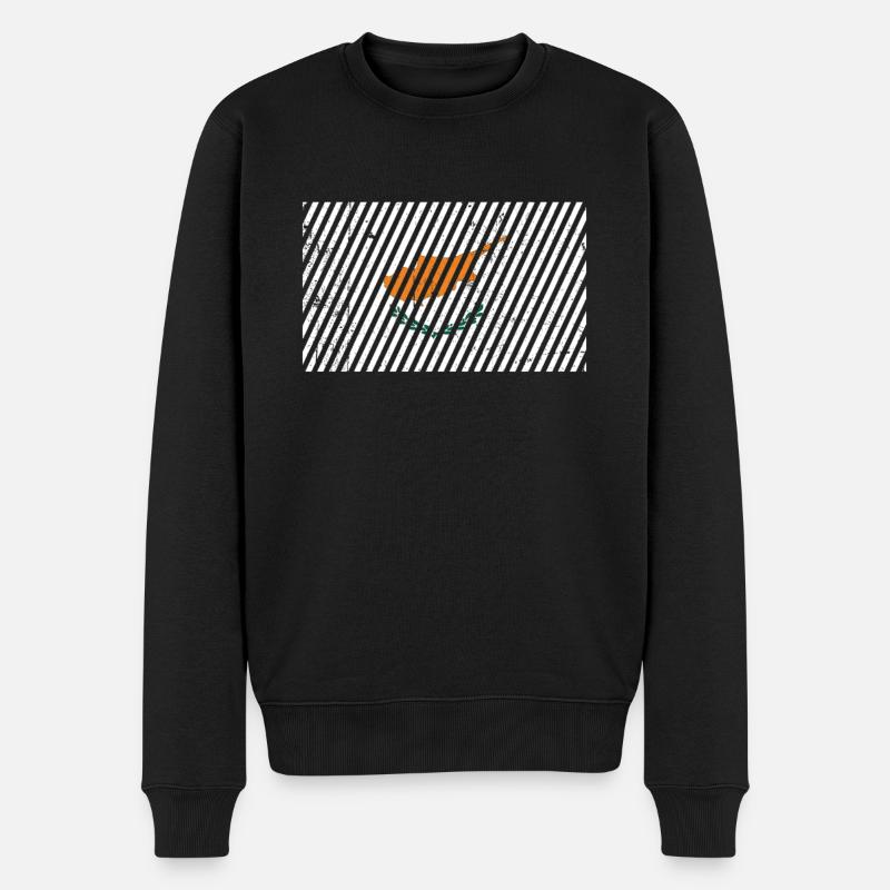 Zypern Flagge - Männer Premium Bio Pullover - Schwarz